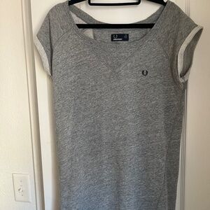 Rare Vintage Y2K UK Fred Perry sleeveless gray sweater dress 4